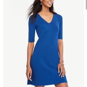 NWT Ann Taylor V-Neck Sweater Dress Size M Petite